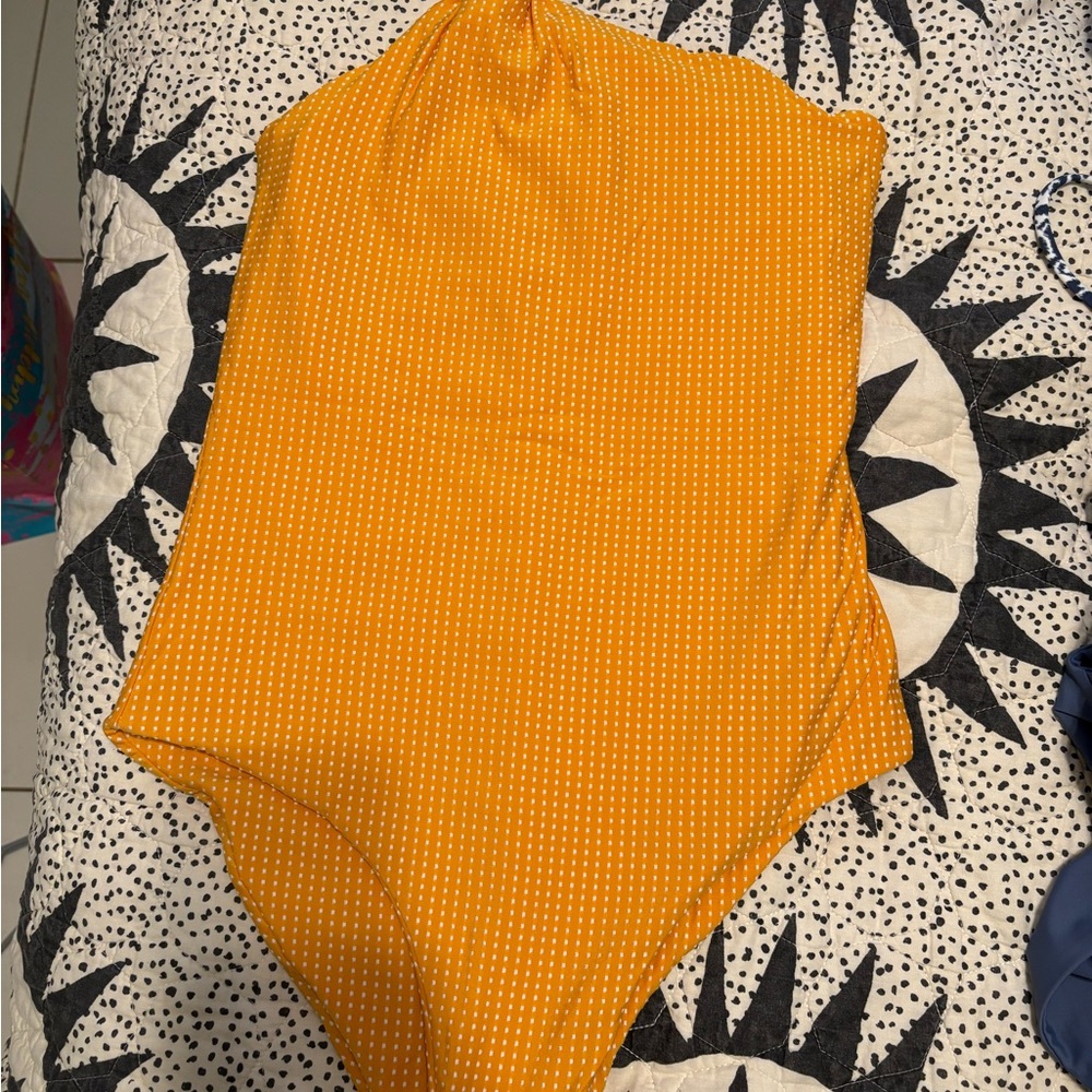 Maheli heli Orange Halter Neck one piece swim